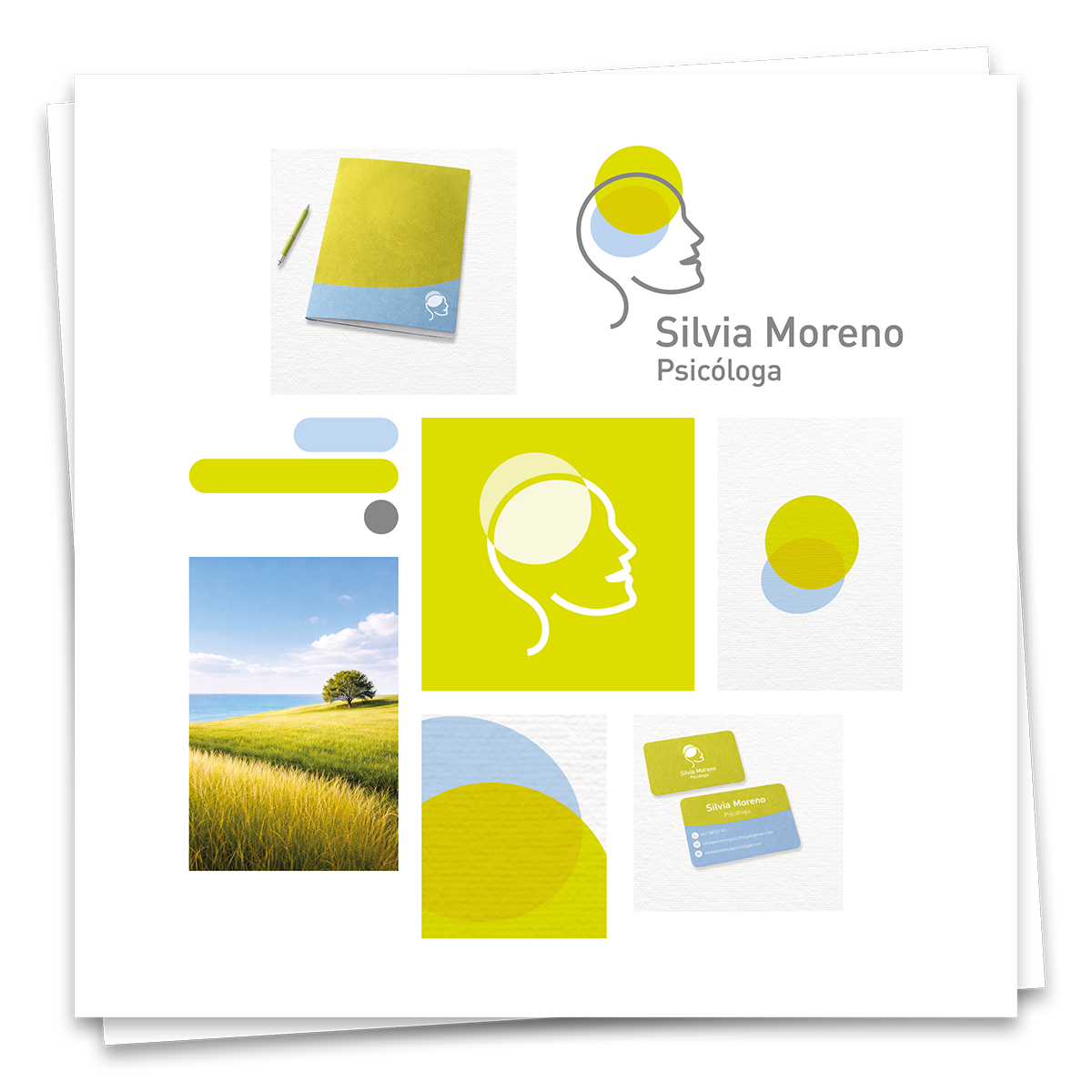 Sistema visual corporativo para consulta psicológica creado por Superlativo Studio